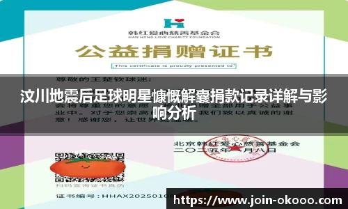 汶川地震后足球明星慷慨解囊捐款记录详解与影响分析